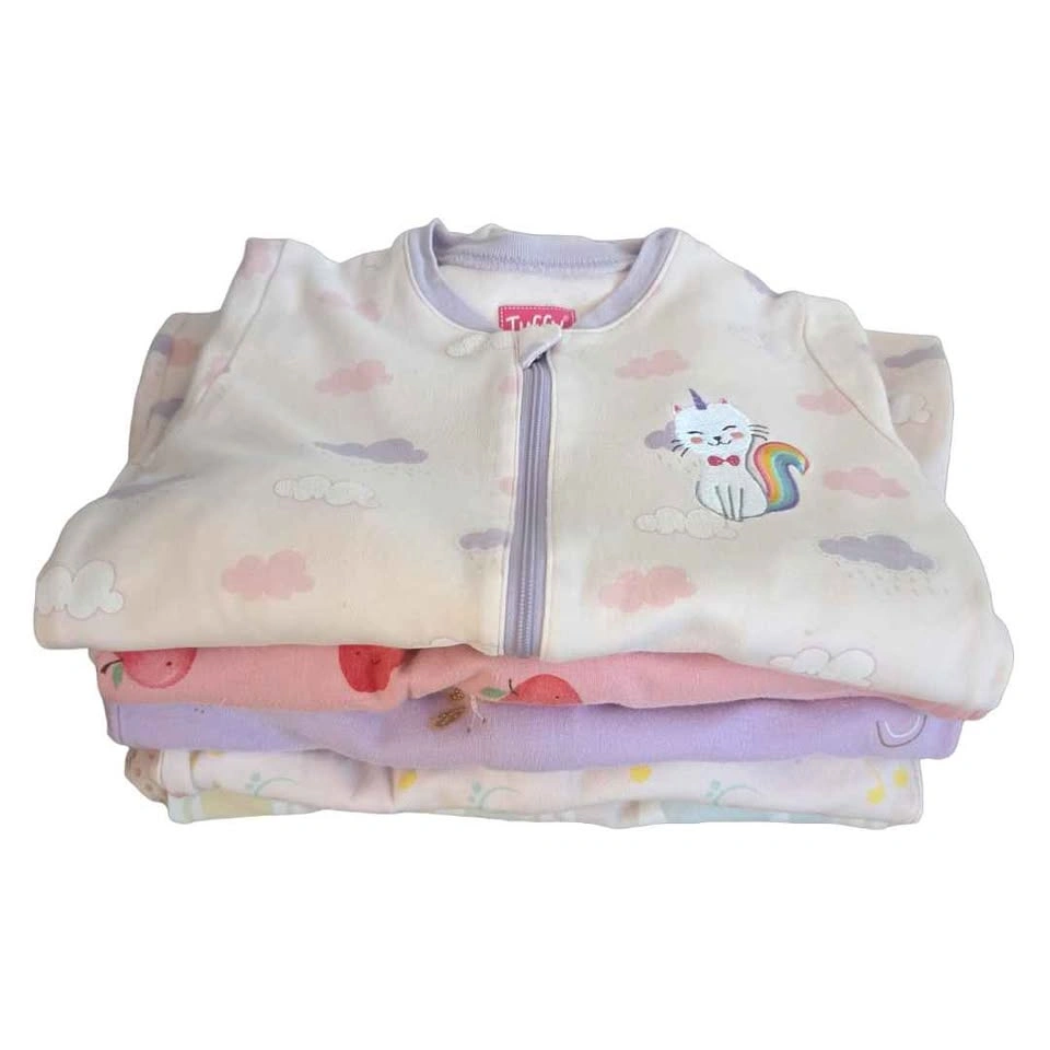 5 Tuffy Cotton Baby Girl Sleepers 18M & 24M Footed Pajamas Bundl - photo 5