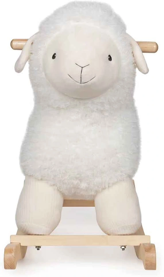 Baby GUND Lamb Rocker with Wooden Base Plush Stuffed Animal Nurs - photo 3