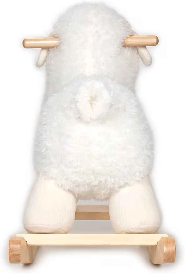 Baby GUND Lamb Rocker with Wooden Base Plush Stuffed Animal Nurs - photo 5