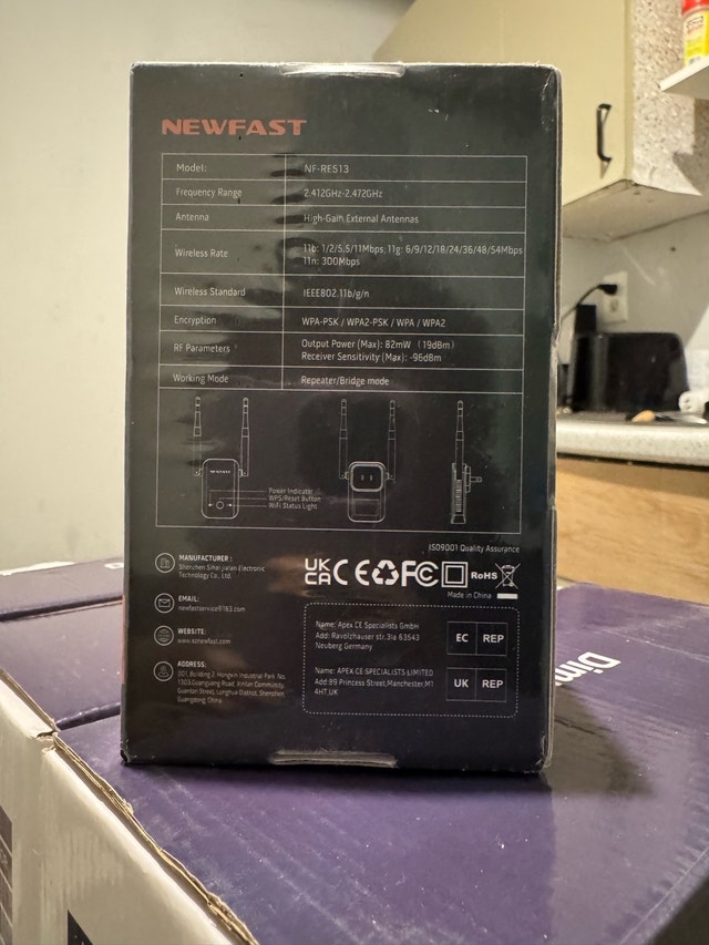 Newfast 300Mbps WiFi Range Extender - Model NF-RE513 - photo 3