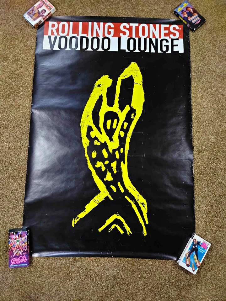 Vintage 1994 Rolling Stones Voodoo Lounge Concert Poster