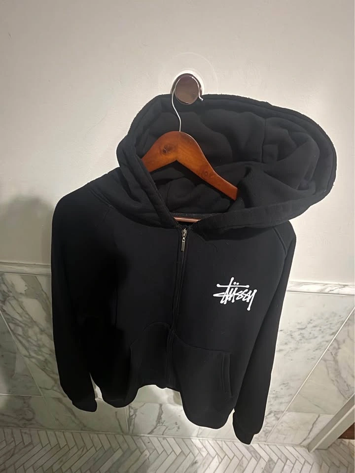 Stussy Basic Zip Up Hoodie Black - photo 2