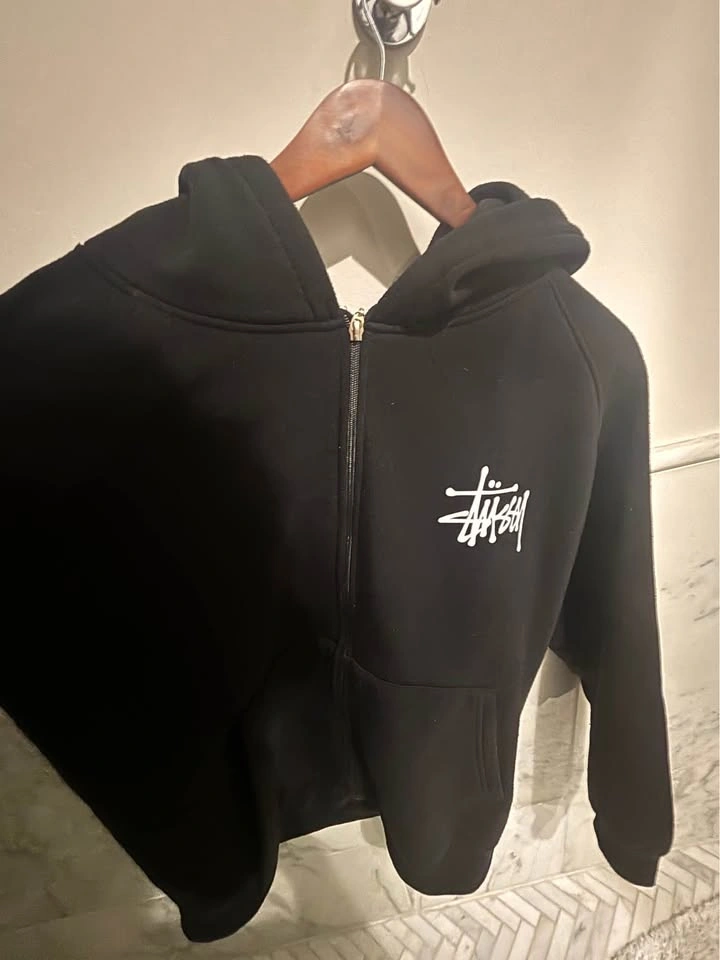 Stussy Basic Zip Up Hoodie Black - photo 3