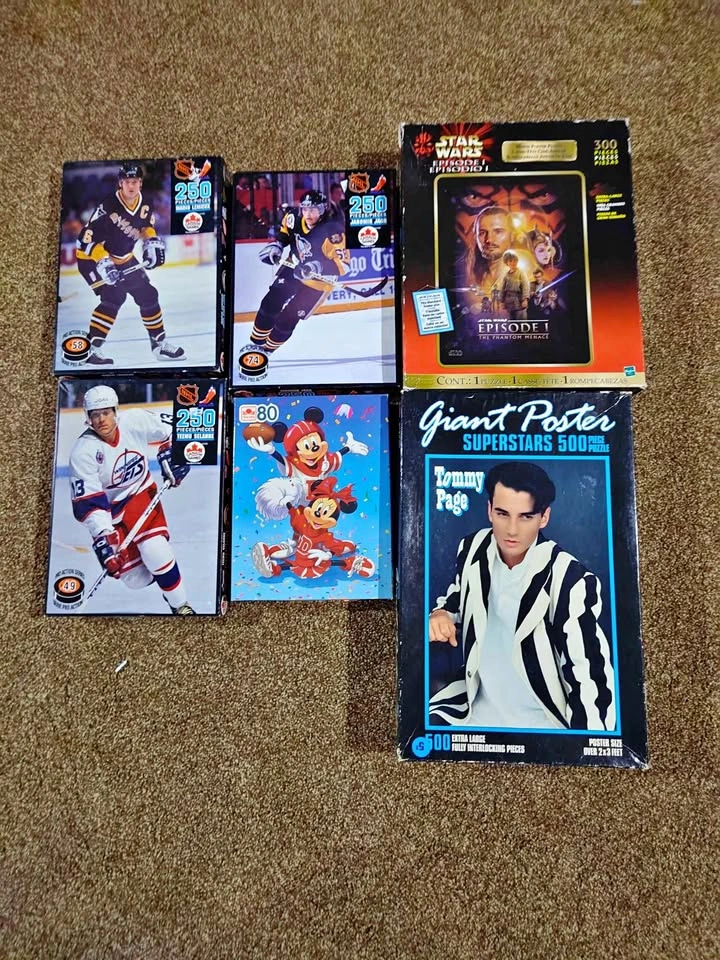 Vintage 80's - 90's Puzzles x6