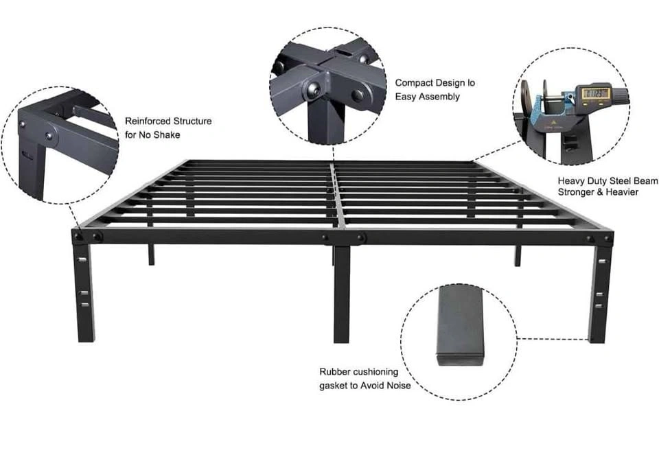 14 Inch Metal Bed Frame King - photo 3
