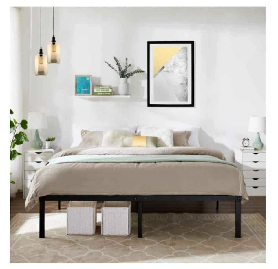 16 Inch King Metal Platform Bed Frame