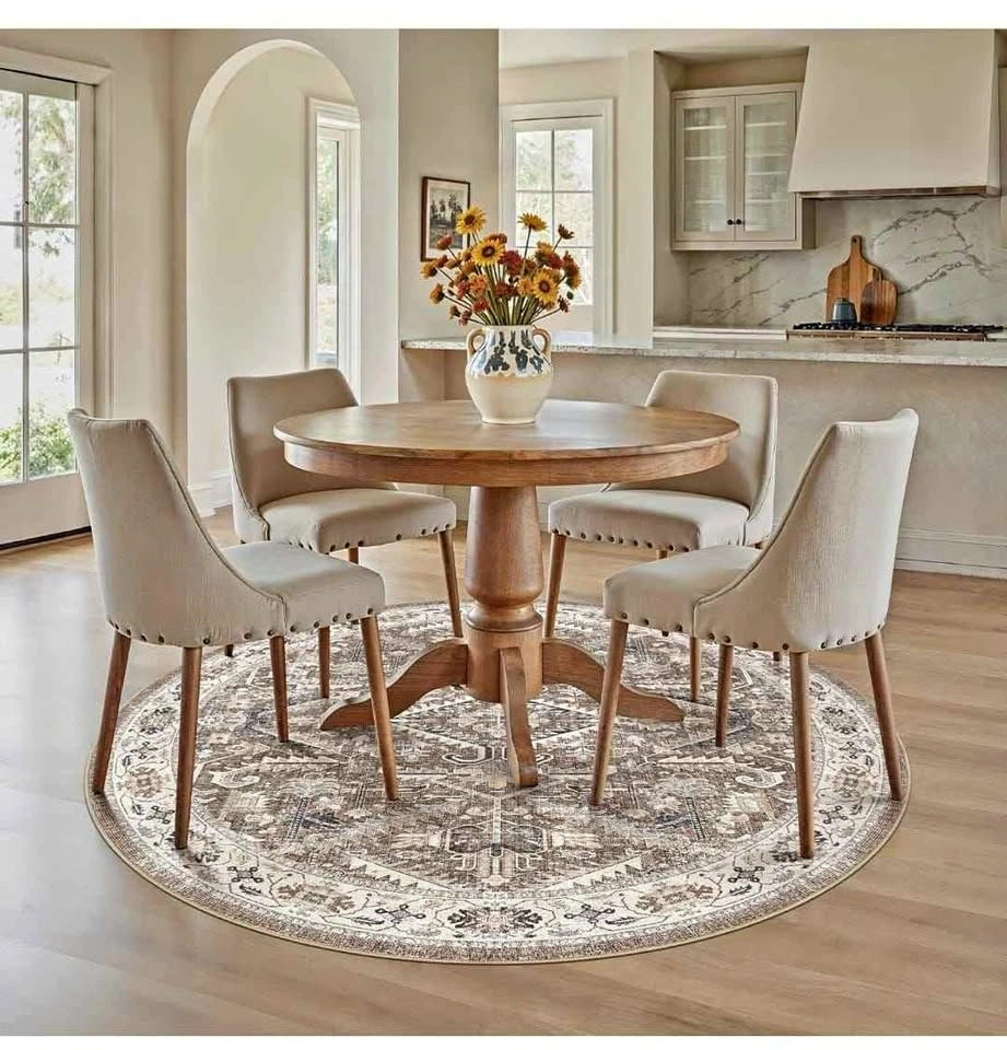 6x6 Round Area Rugs for Living Room