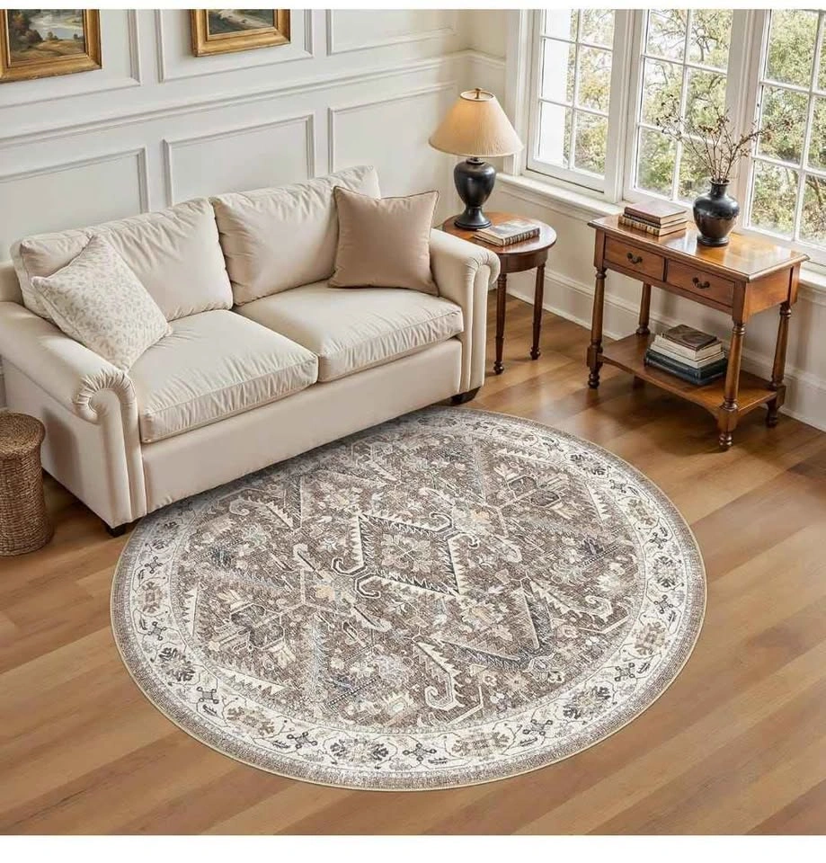 6x6 Round Area Rugs for Living Room - photo 2
