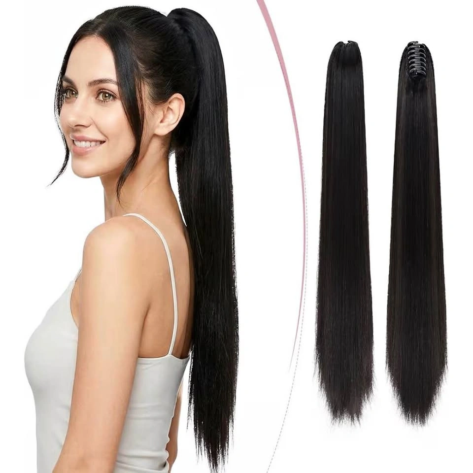 Claw Clip Ponytail Hair Extension Black