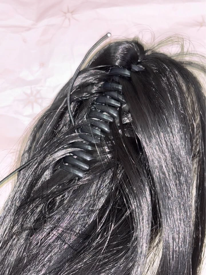 Claw Clip Ponytail Hair Extension Black - photo 3