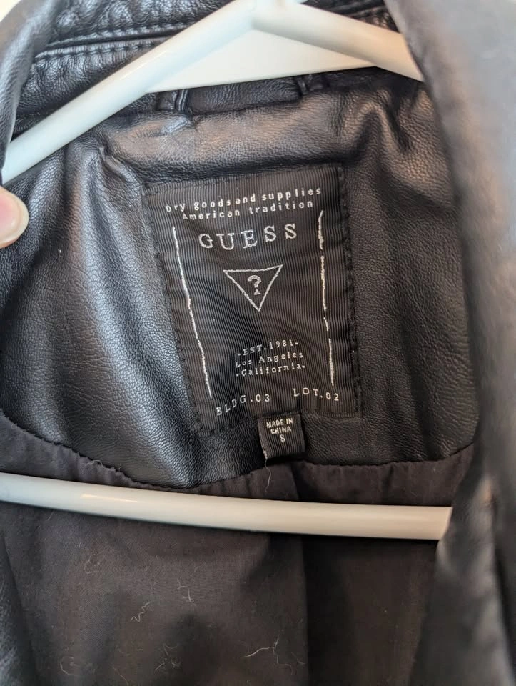 Guess Faux Leather Biker Jacket - Size Small - photo 2