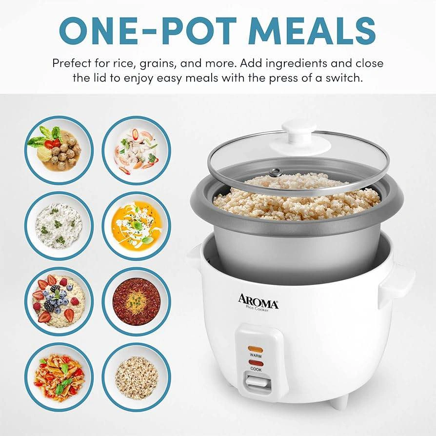 Aroma Rice Cooker – 6 Cup (1.5 Qt) – One Touch – New - photo 2