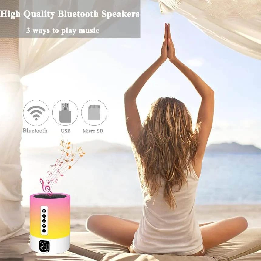 Alarm Clock Bluetooth Speaker – Night Light & White Noise – New - photo 3