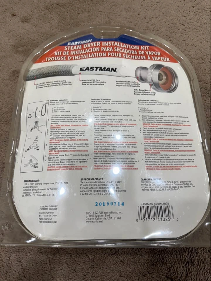 Brand new Sealed Eastman Steam dryer installation kit - photo 2