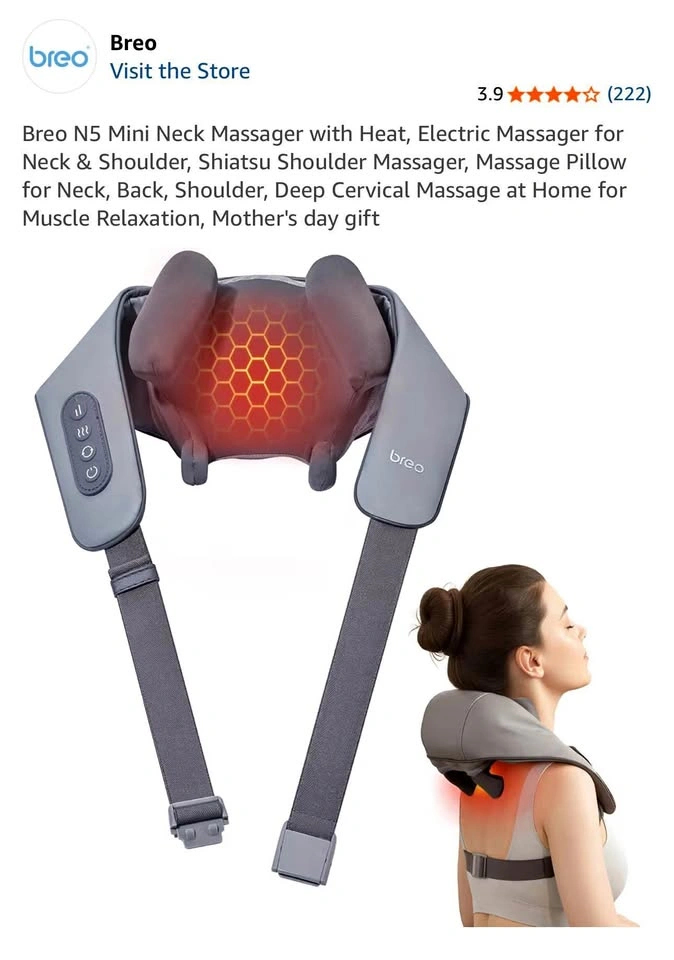 New in box Breo N5 mini neck massager with heat