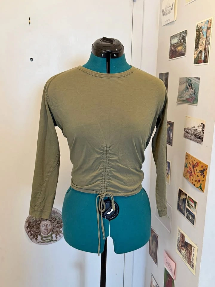 MANGO Green Long Sleeve Shirt