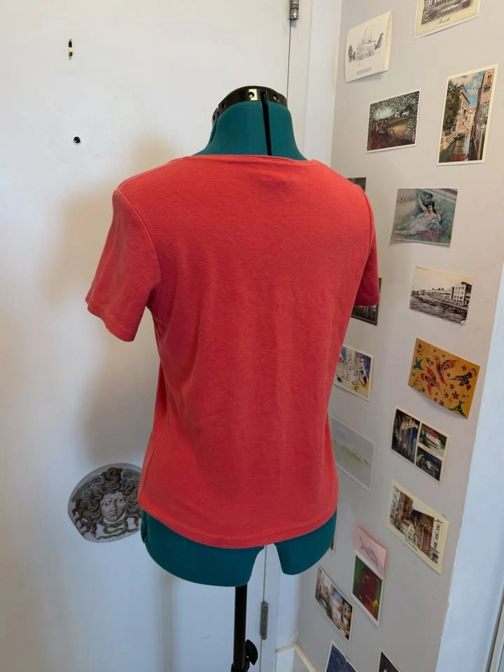 Red Cotton T-Shirt - photo 3