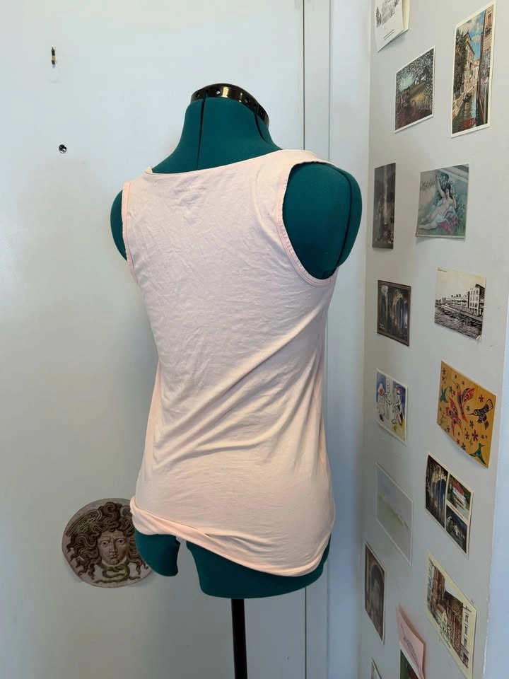Baby Pink Cotton Sleeveless Shirt - photo 3