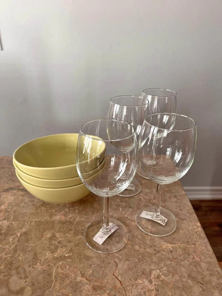 IKEA bowls and wine glasses set