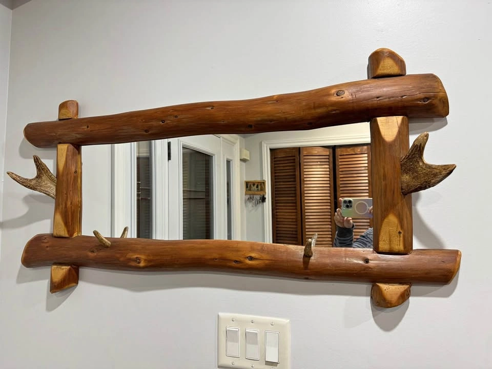 Wood Mirror - 40 X 20 inches