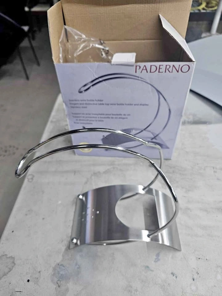 Paderno Stainless Steel Wine Bottle Holder (Modern Design)