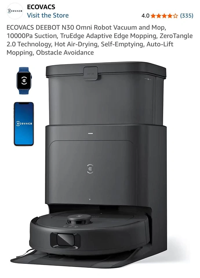 ECOVACS DEEBOT N30 Omni Robot Vacuum & Mop