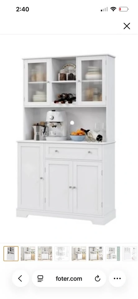 68in Kitchen Pantry White