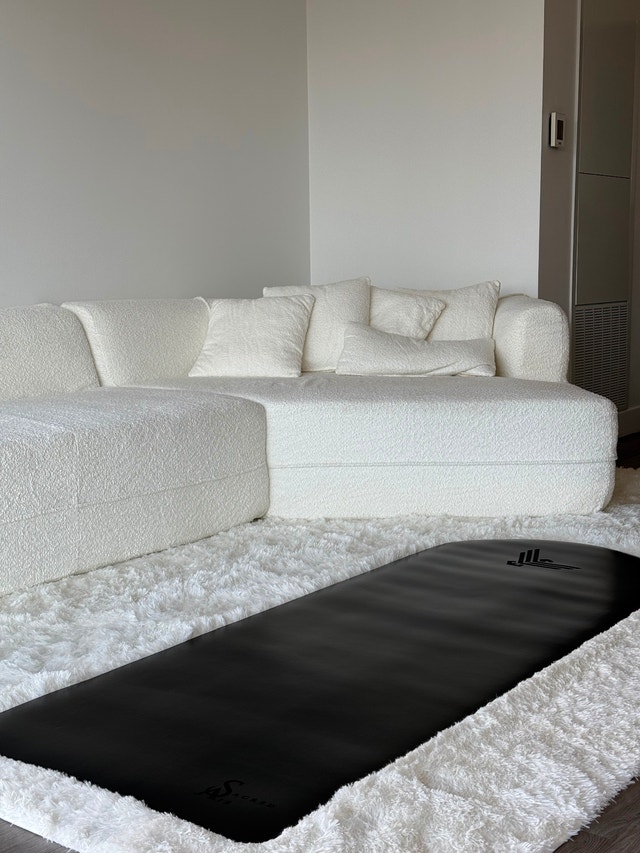 Modern White Modular Sofa - 2 Piece Sectional