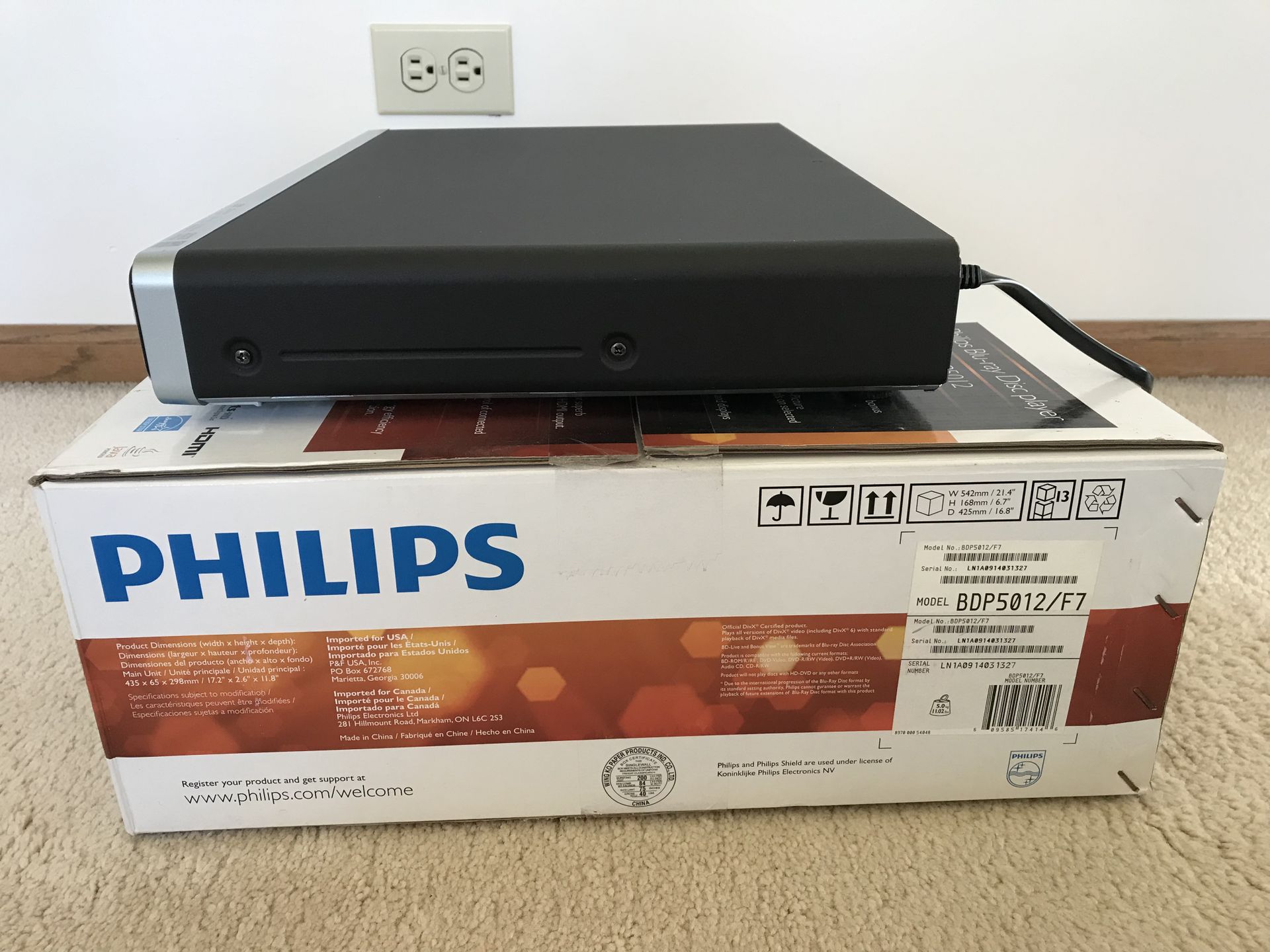 PHILIPS BDP 5012 HDMI BLUE-RAY PLAYER - photo 3