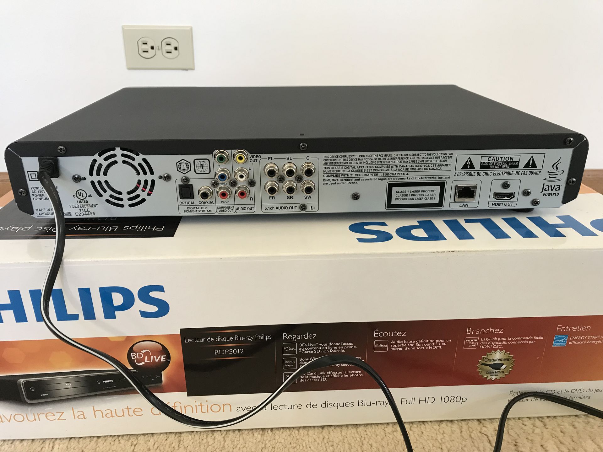 PHILIPS BDP 5012 HDMI BLUE-RAY PLAYER - photo 4