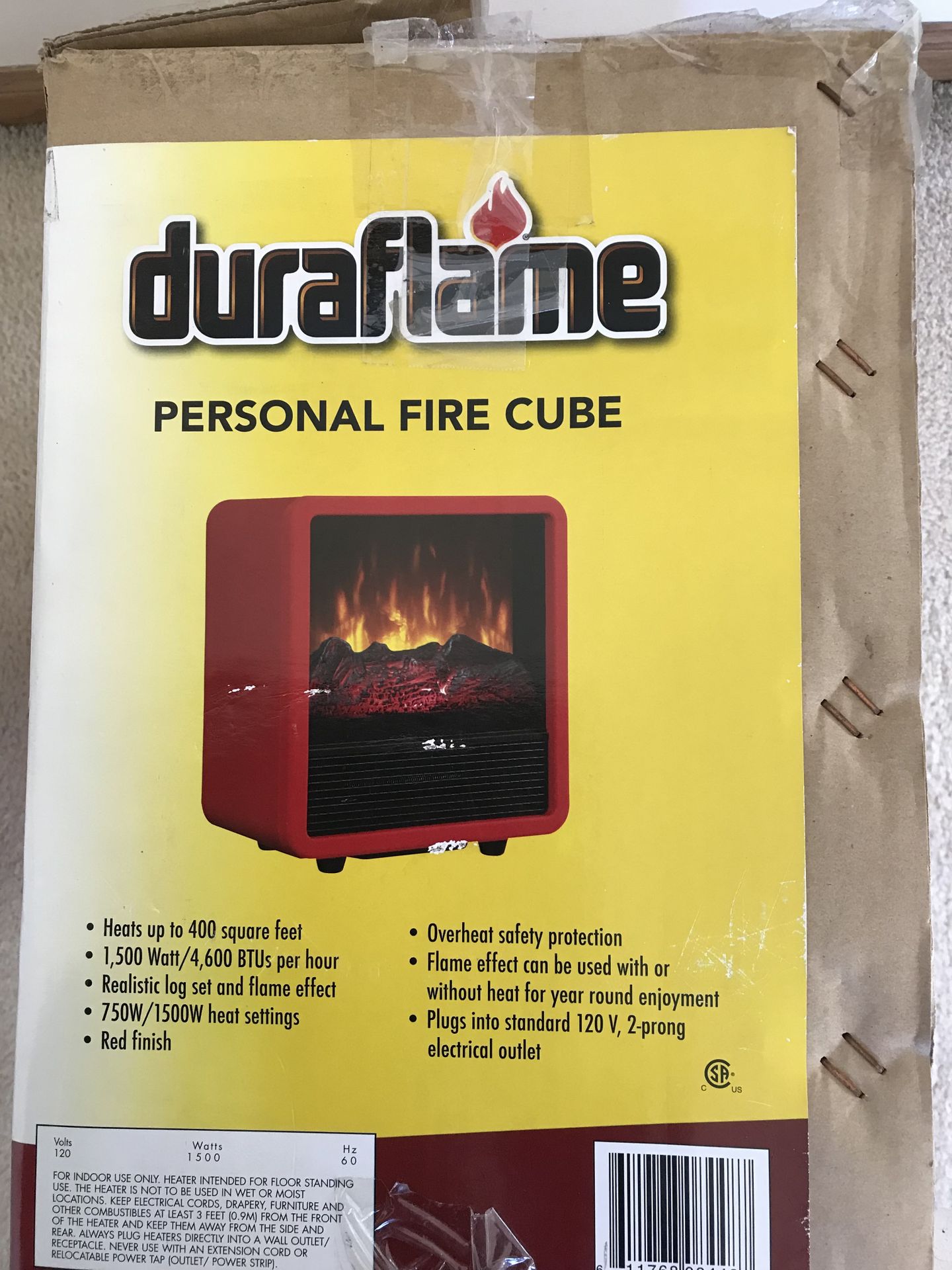 DURAFLAME PERSONAL FIRE CUBE. HEATER - photo 4