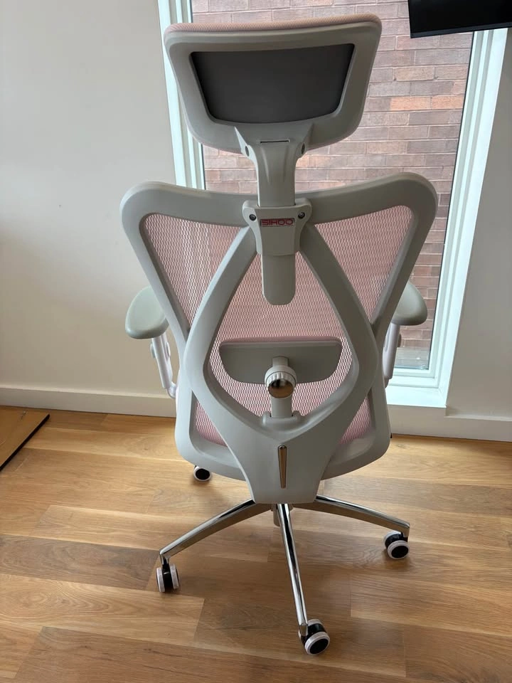 Ergonomic Office Chair (Pink) – Adjustable Headrest & Lumbar - photo 3
