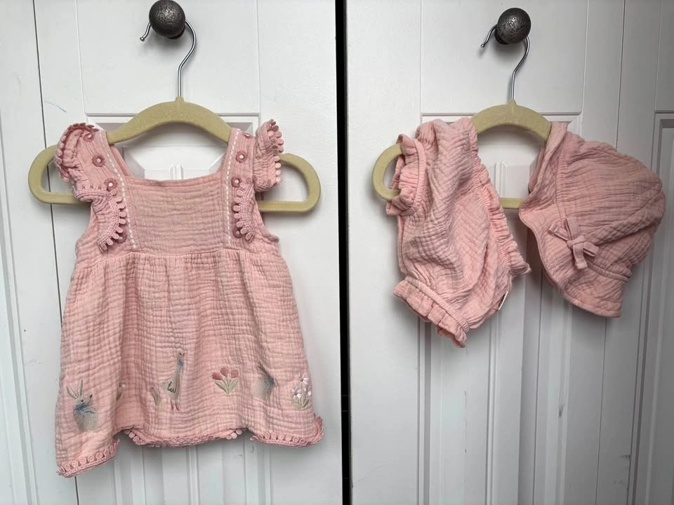 EUC Spring Baby Outfit 3-6 months Organic