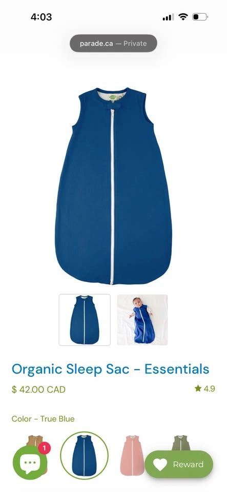 BNWT Parade Organic Cotton Sleepsac 12-24 months. - photo 4