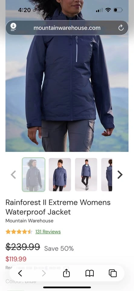 BNWT Women's Size 20 Rain Jacket - Mountain Warehouse - photo 4
