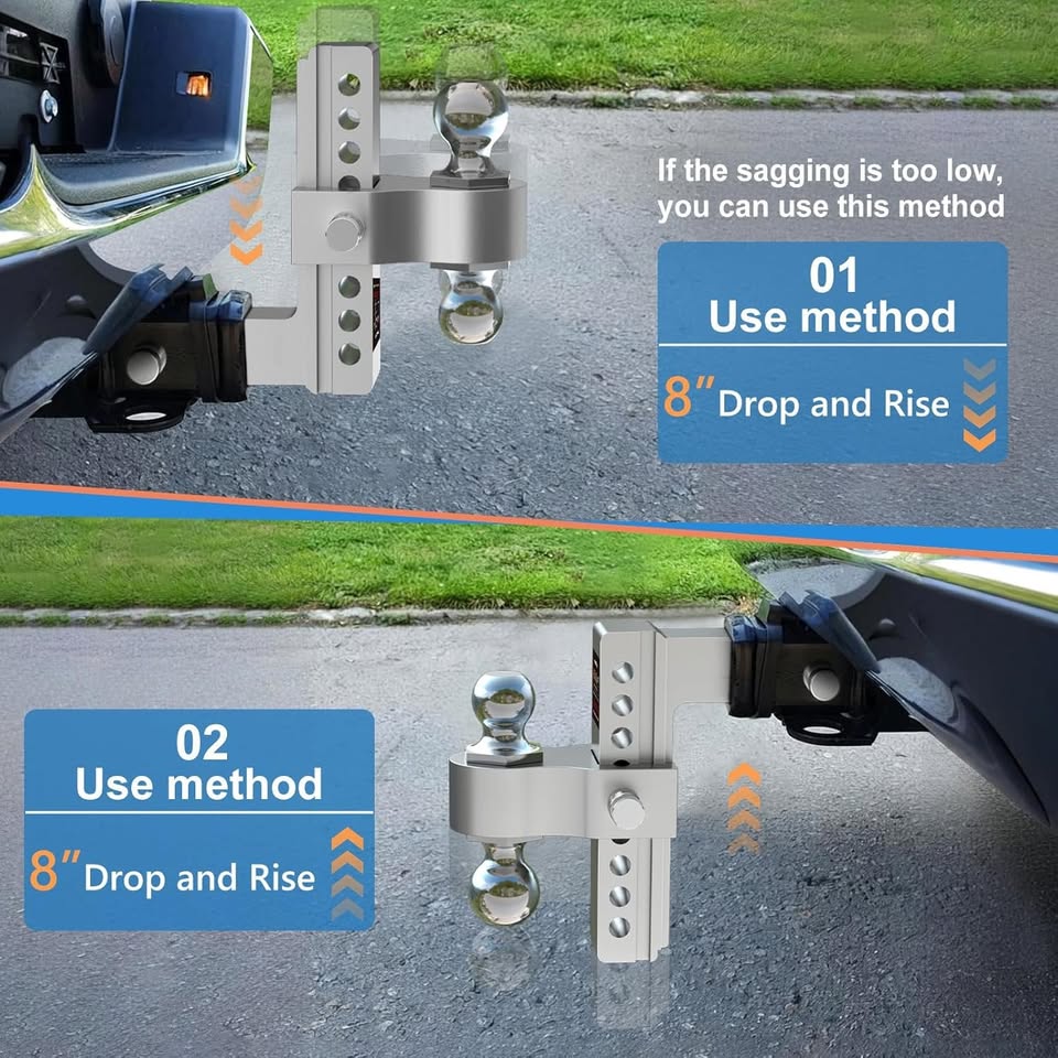 8" Trailer Hitch - 2” Receiver - 12,500 lbs - Brand New - photo 3