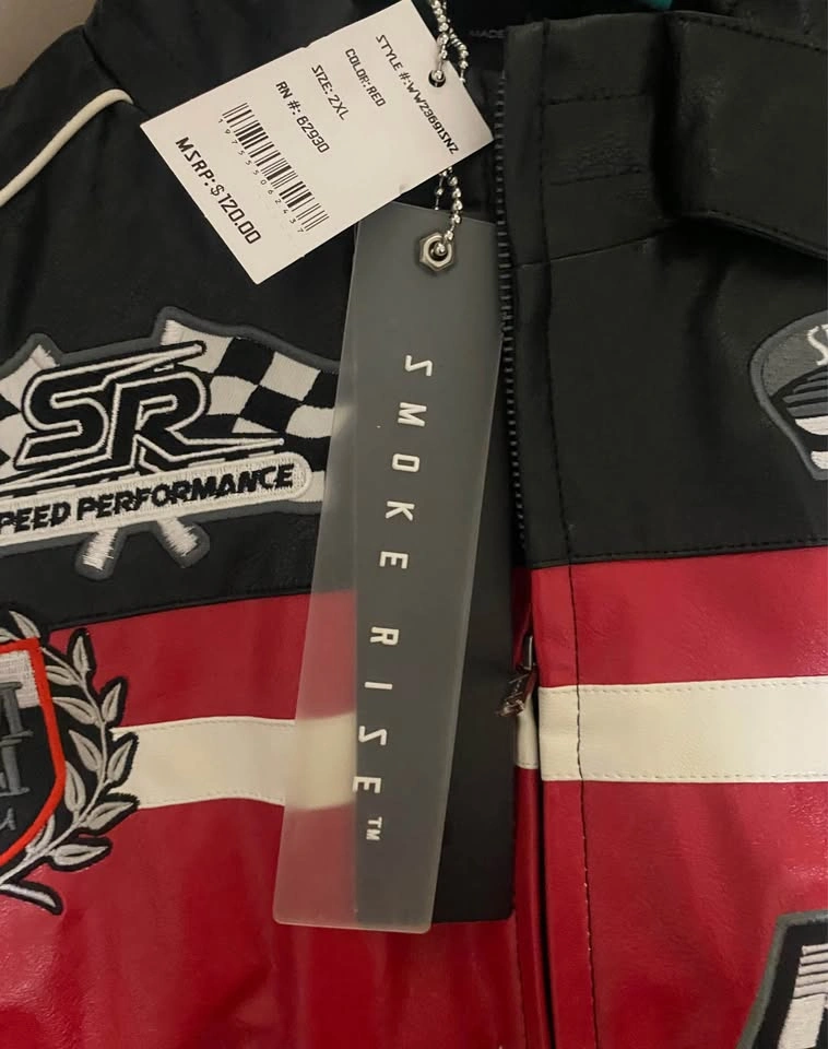 NWT Smoke Rise Race Car Jacket / Leather Jacket - photo 3