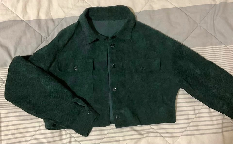 Cropped green jacket