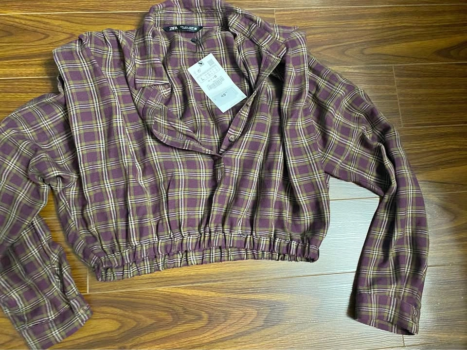Cropped plaid H&M top - Large