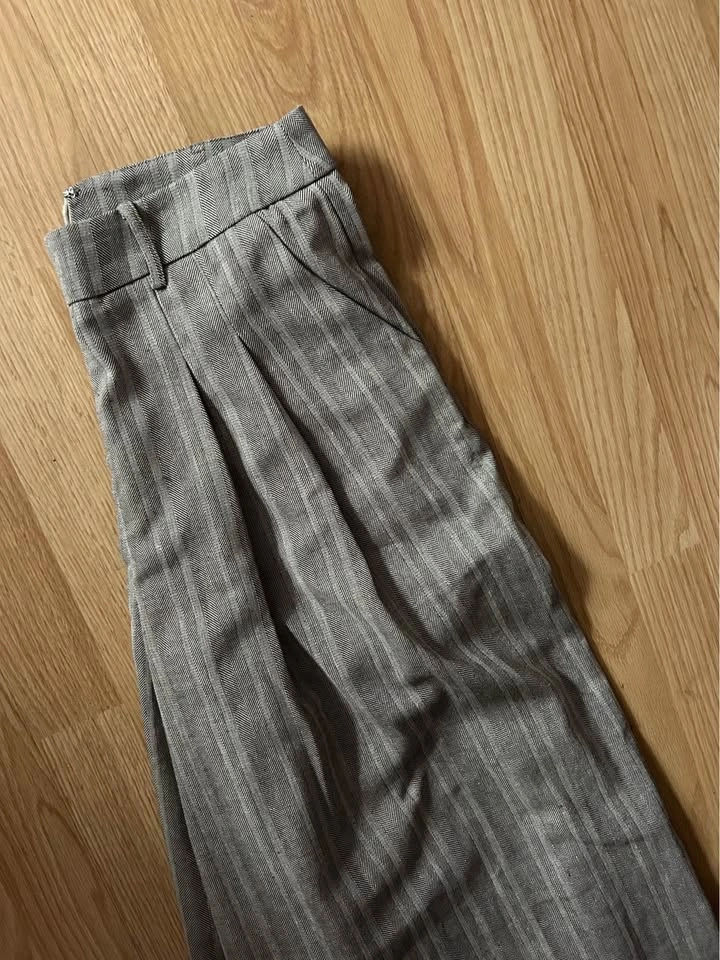 BNWT Commense High-Waisted Wide Leg Dress Pants – Brown Pinstrip - photo 3