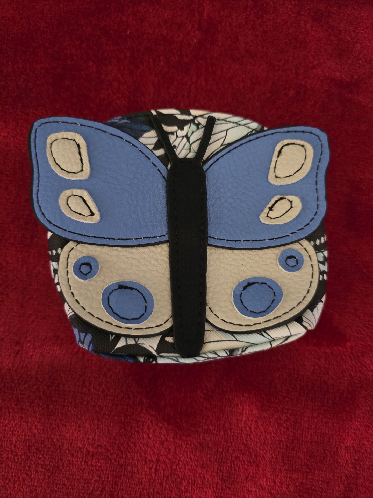Coin purse leather butterfly (new)