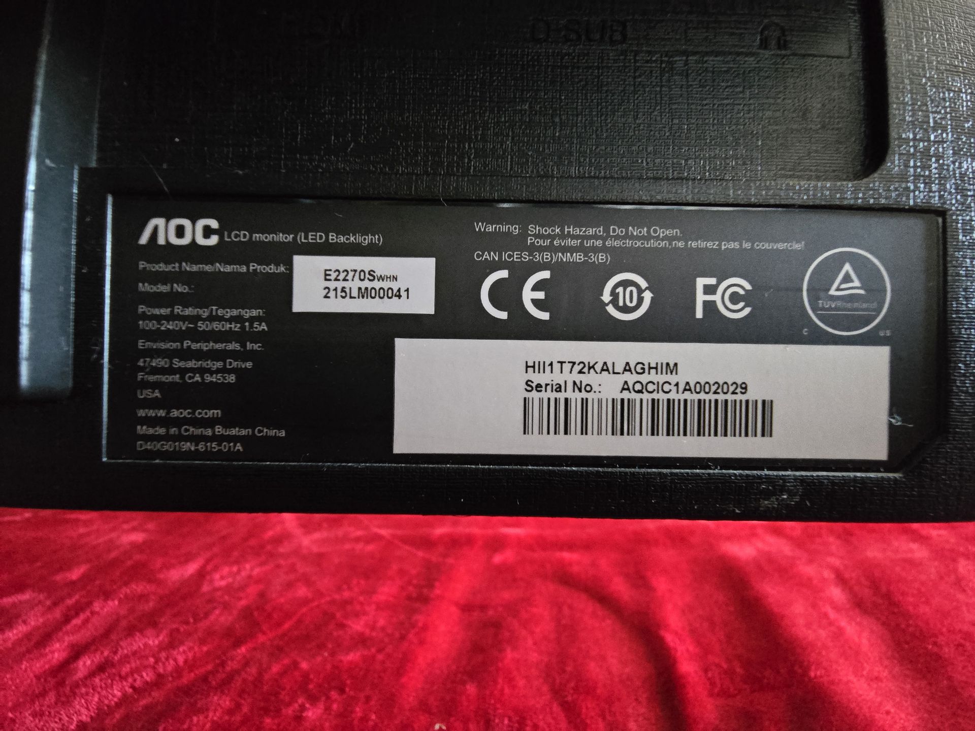 Aoc Monitor full HD led HDMI - photo 2