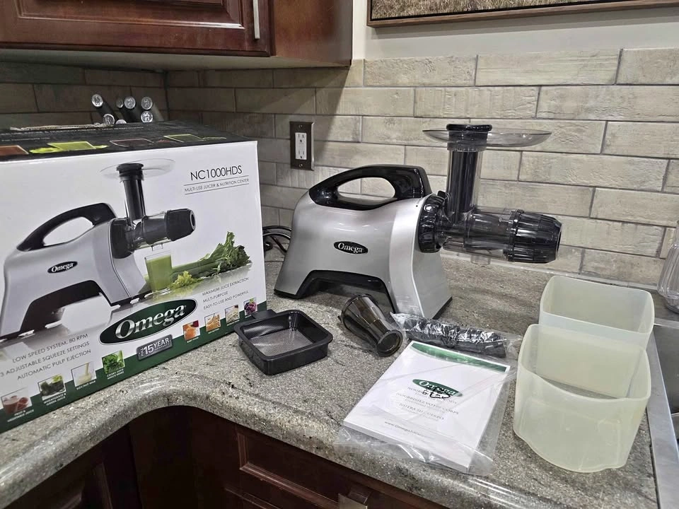 Omega Juicer Juice Extractor Nutrition System - Quiet 200-Watt