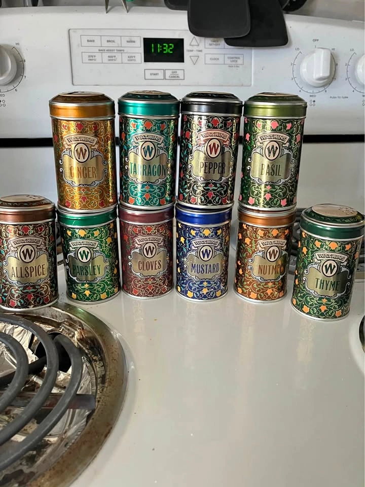 Pending pick up - Vintage Watkins Spice Tins