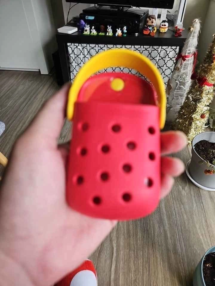 Crocs Belt Clip Phone Case Credit Card Holder Red & Mint Yellow