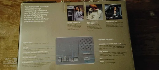 Vintage PhoneMate 3700 Telephone Answering Machine image indicator(2)