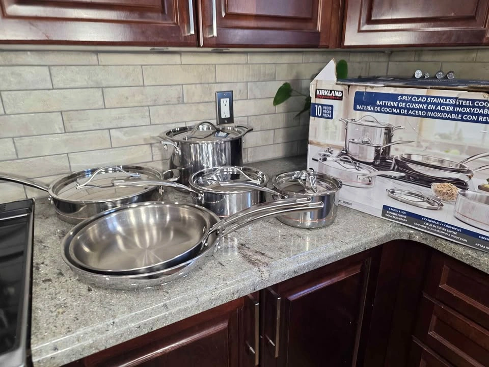 Kirkland 5-Ply Stainless Steel Pot and Pan Set - photo 2