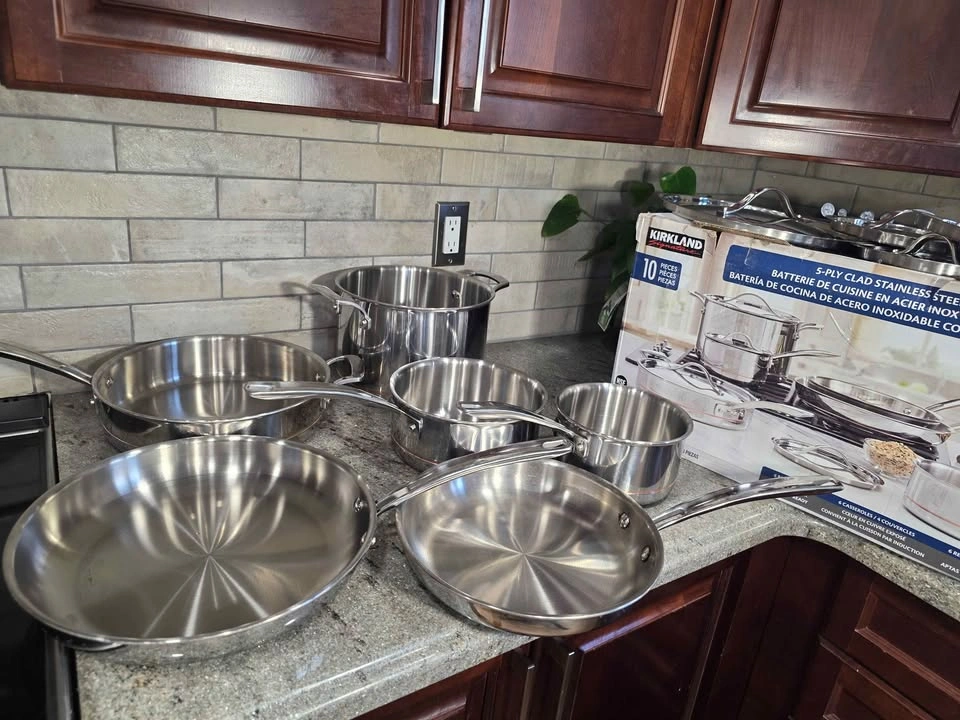 Kirkland 5-Ply Stainless Steel Pot and Pan Set - photo 3