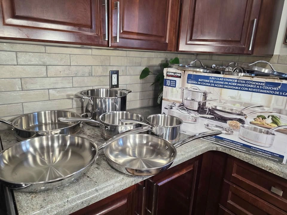 Kirkland 5-Ply Stainless Steel Pot and Pan Set - photo 4