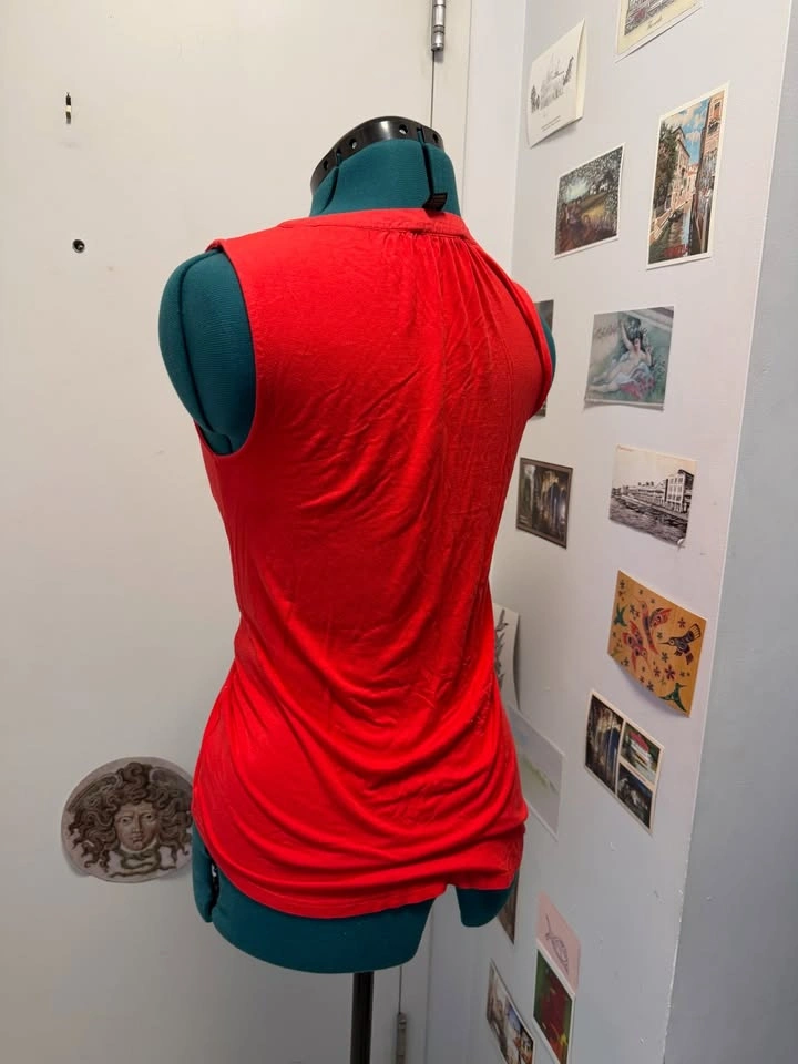 Red Flowery Summer Blouse - photo 3